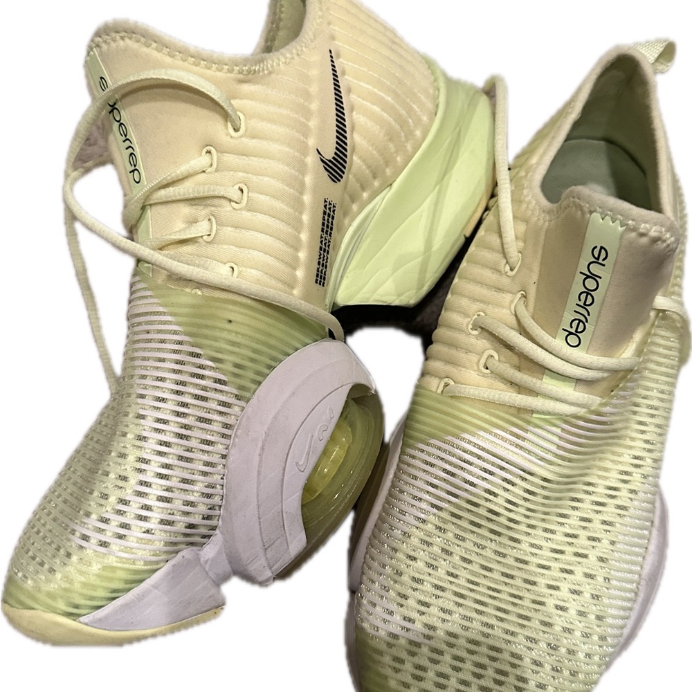 Nike SuperRep Cream and Green Athletic Shoes